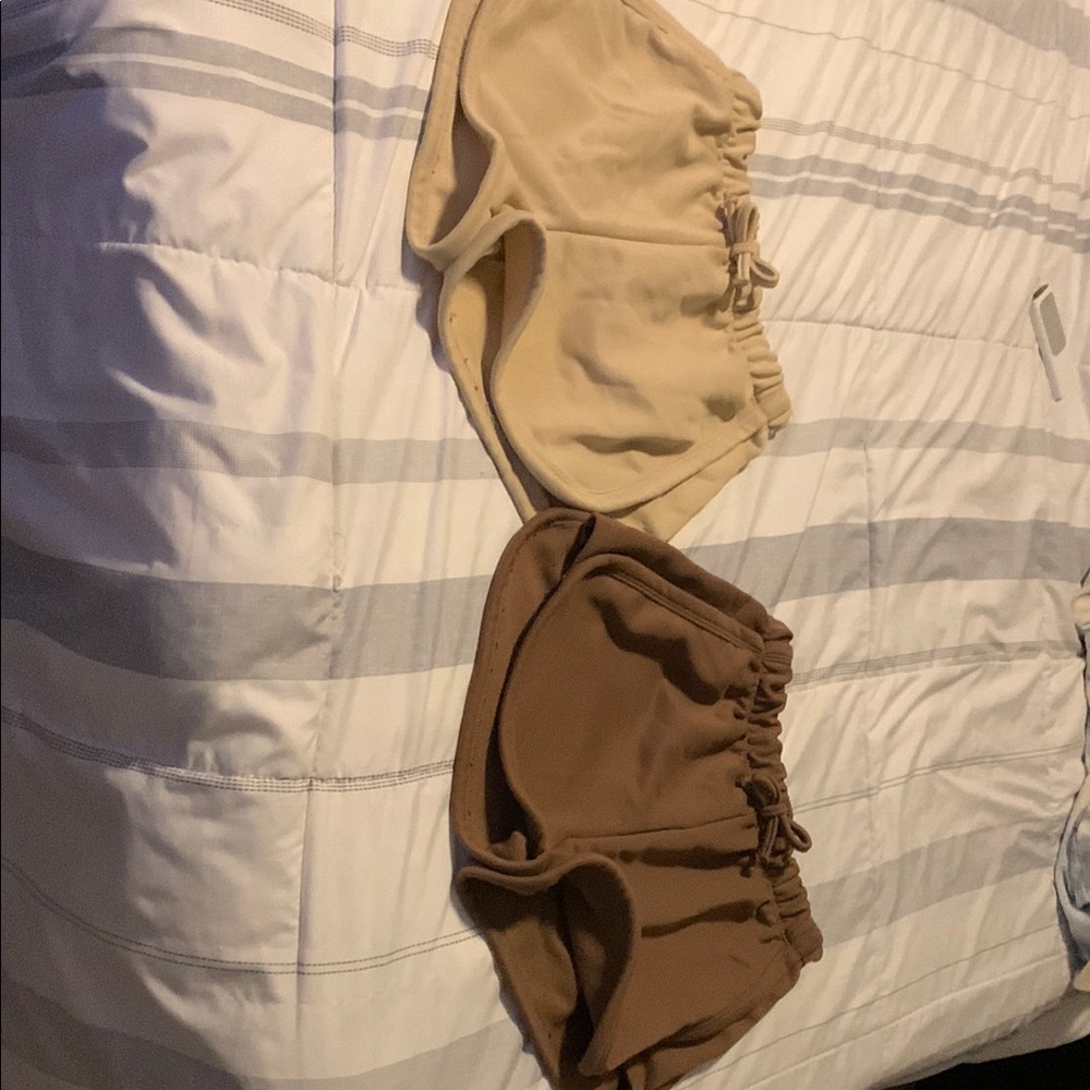 SHEIN Kids Shorts Set - Beige and Brown